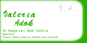 valeria adok business card