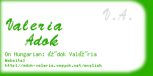 valeria adok business card